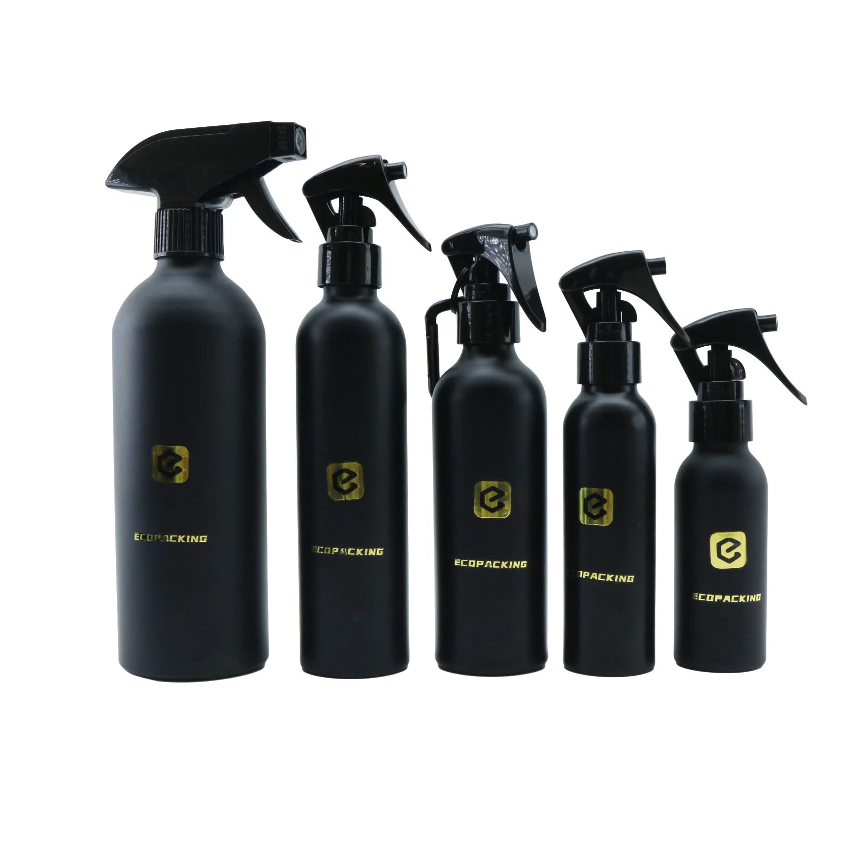 30ml 50ml 100ml 120ml 150ml 250ml 500ml 1000ml Aluminum Shampoo Bottle Trigger Spray Aluminum Black Spray Bottles F888