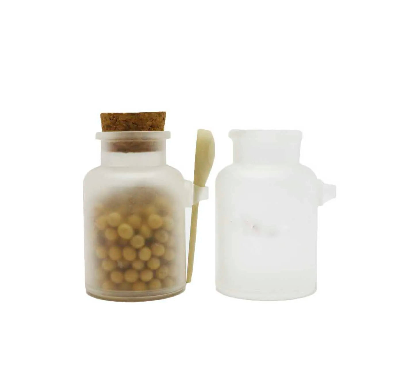 Empty Bath Salt Container Bottles 100ml 200ml 300ml 500ml Cosmetic Frosted Body Scrub Plastic Jars with Wood Spoon - 图片 3