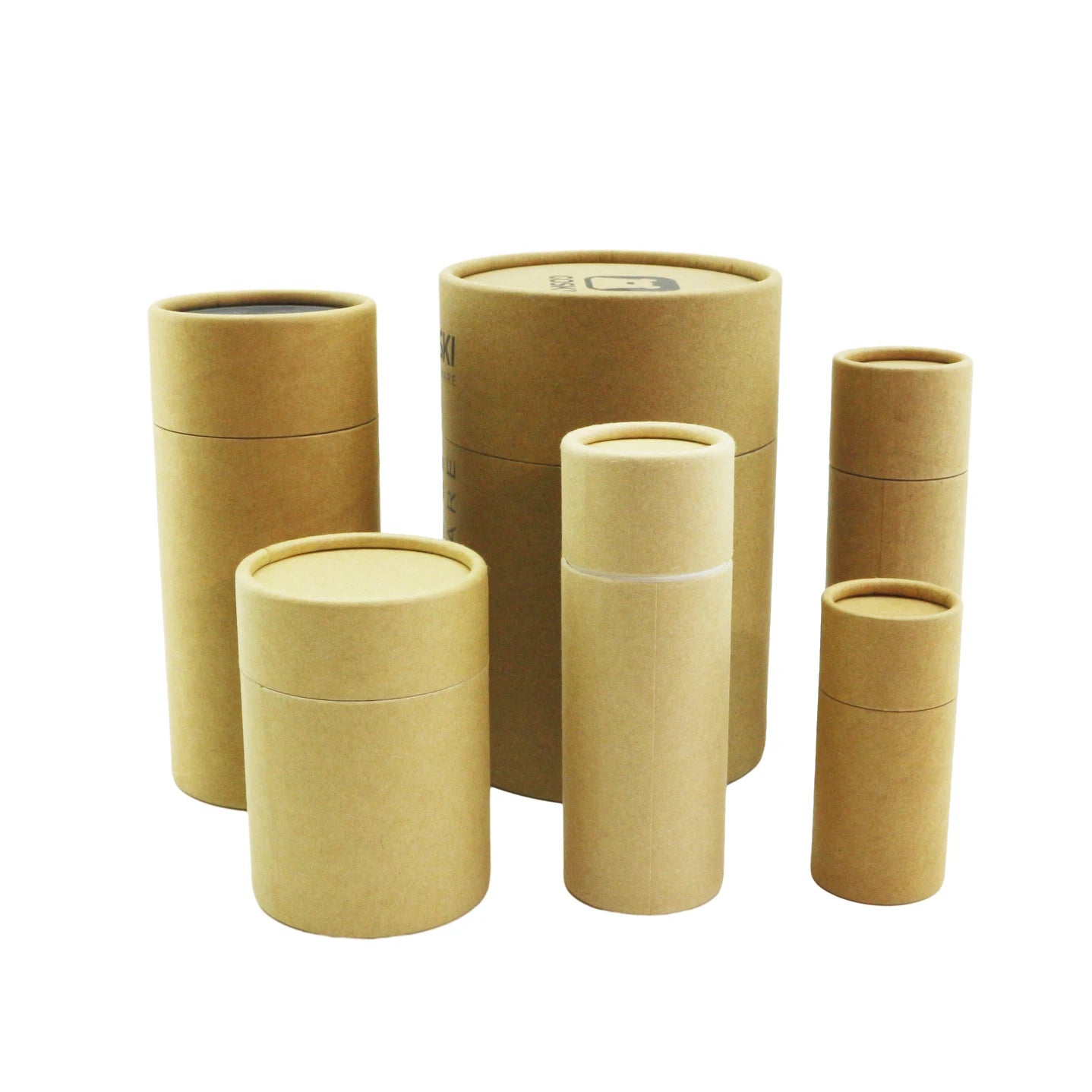 Food Grade Craft White Black Kraft Cardboard Paper Tube Packaging for Tea Essential Oils Perfume Mascara Wigs-Gift Package - 图片 5