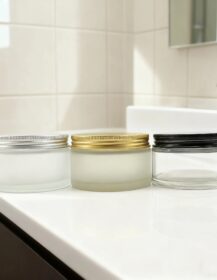 Wholesale 200ml Glass Jar Cosmetic Container Oil Face Cream Jar Glass Candle Jar With Lid