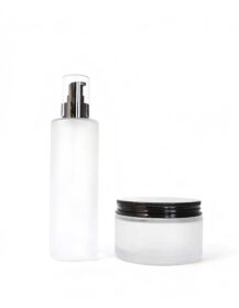 Luxury Skin Care Jar 200ml Empty Frosted Cosmetic Packaging Glass Cosmetic Lotion Pump Bottles