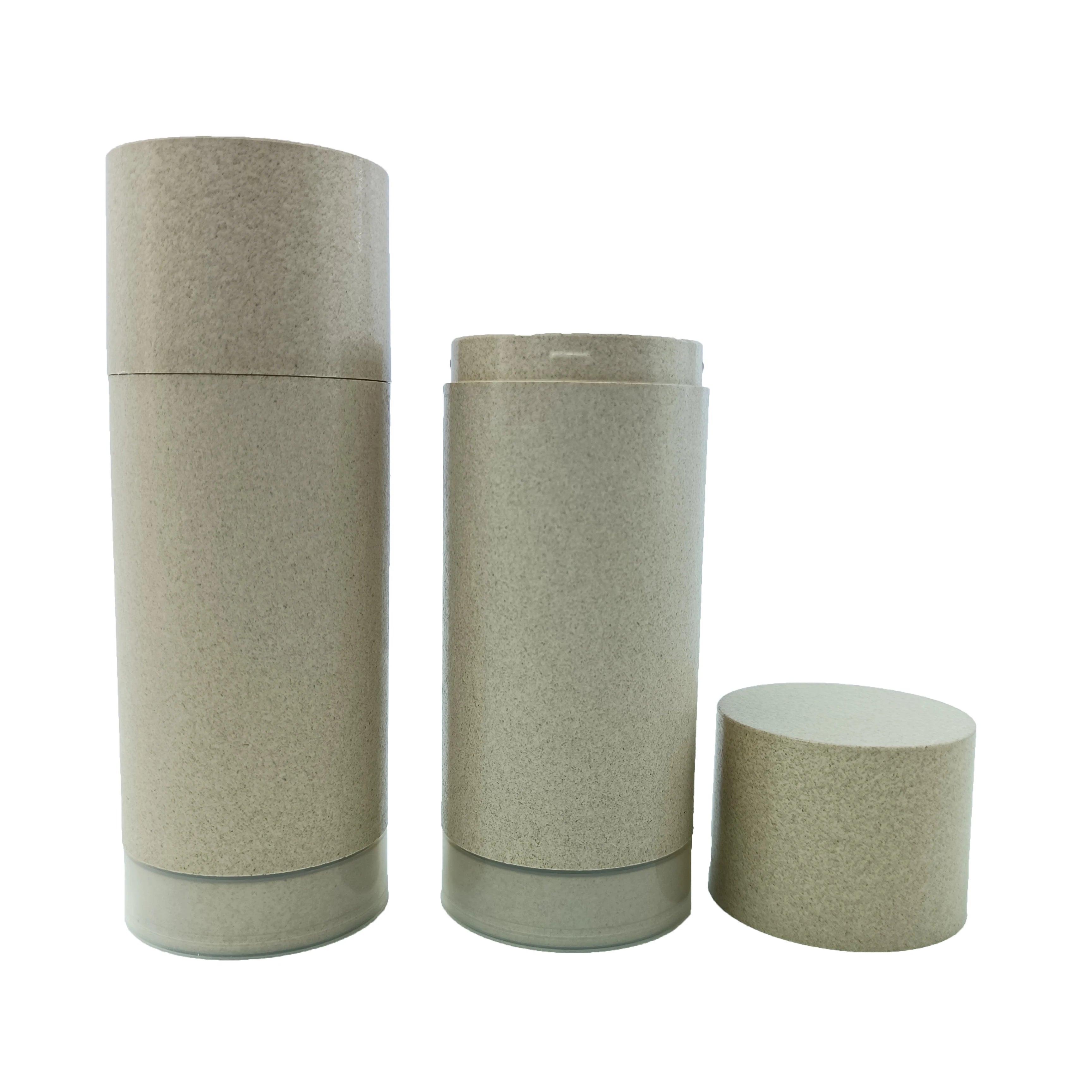 15ml 30ml 50ml 75ml Wheat Straw Refillable Cosmetic Biodegradable Twist up Deodorant Stick Plastic Container Packaging PLA - 图片 5