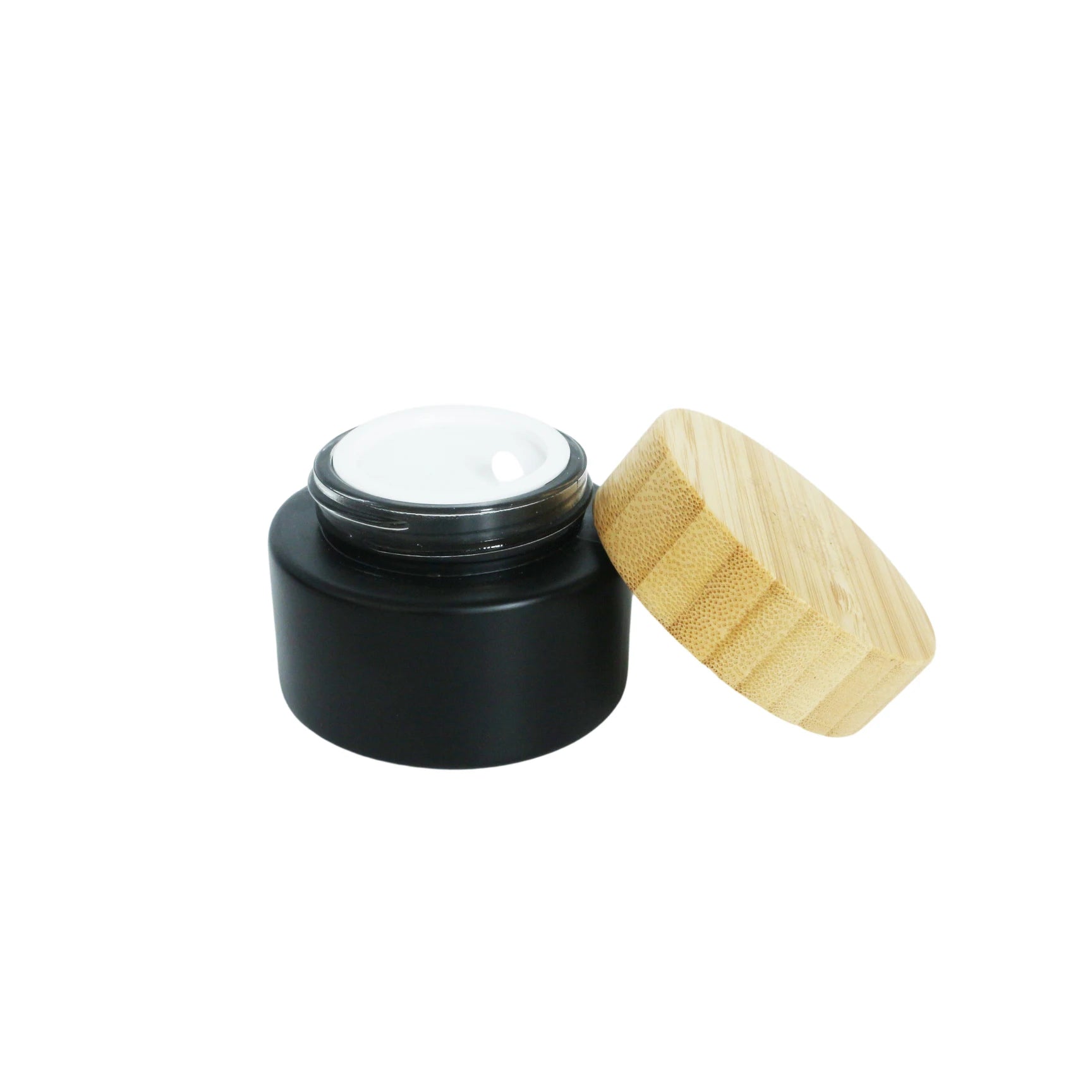 Custom Empty Wide Mouth Candle Cosmetic Cream Balm Glass Jar Container with Bamboo Lid 5ml 15ml 30ml 50ml 100ml 200ml - 图片 2