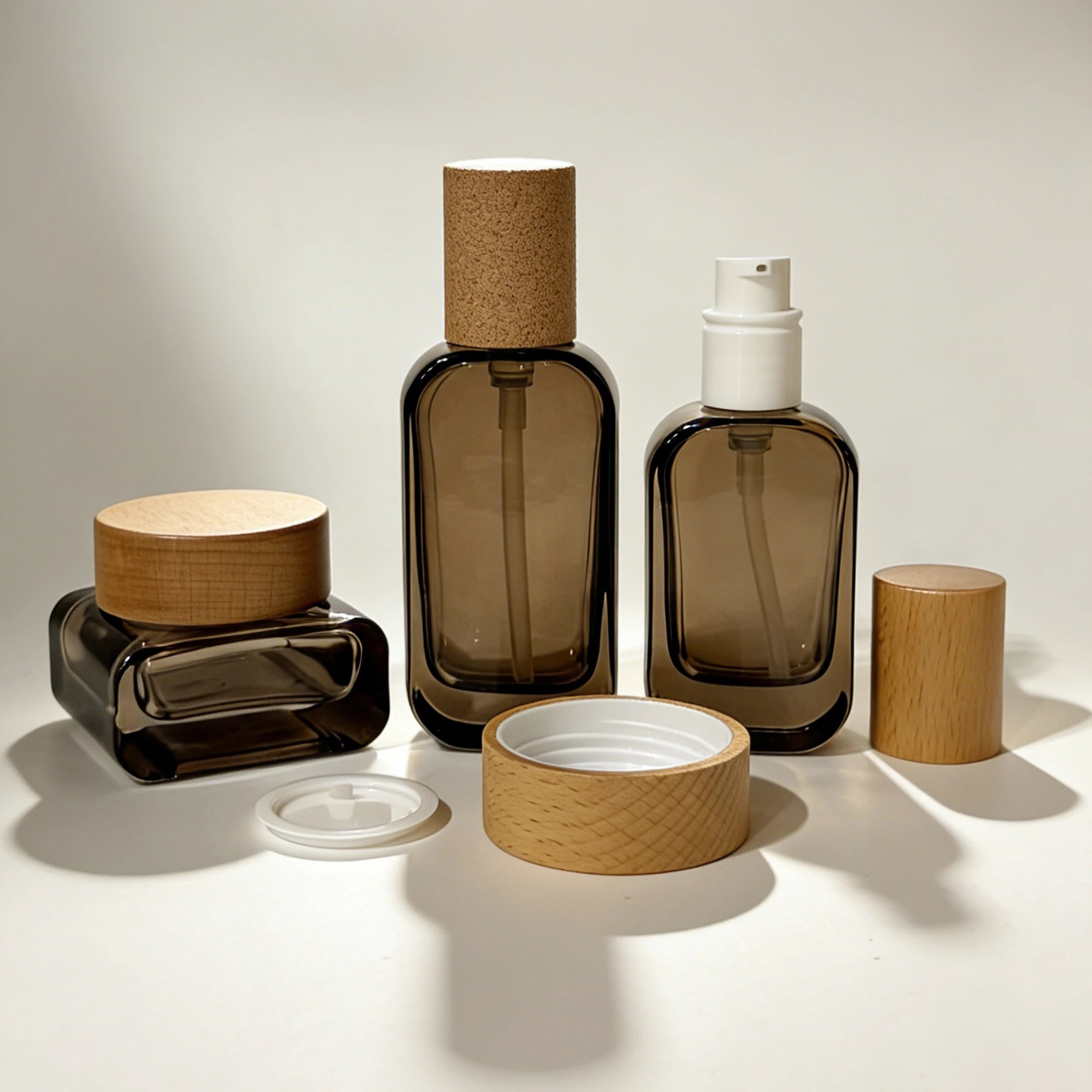 High-grade Skin Care 30ml 50ml 100ml 120ml Gradient Orange Cosmetic Lotion Pump Foundation Glass Bottles Jars Set Face Cream - 图片 7