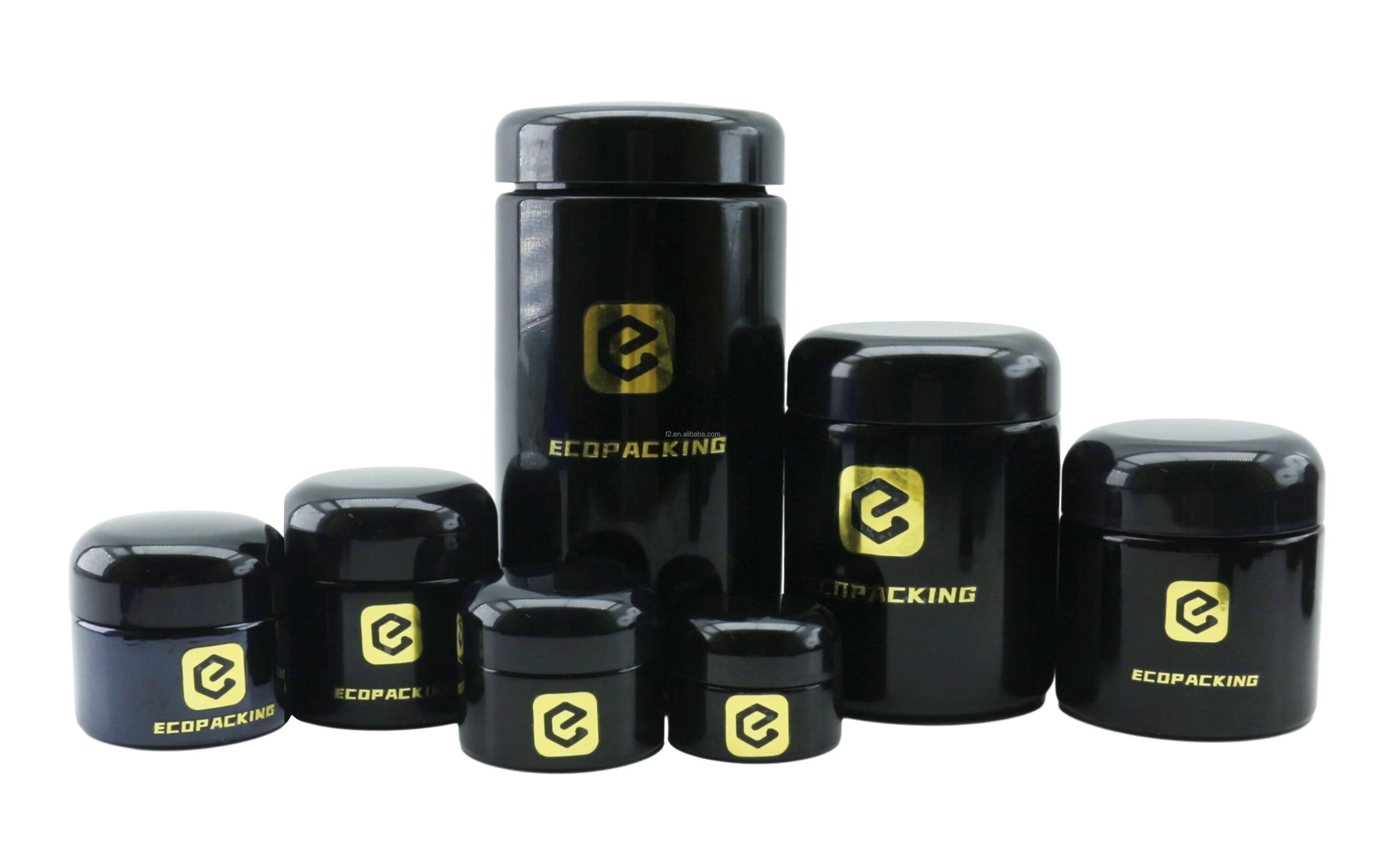 High End Jar for Uv Gel 5g 15g 30g 50g 100g 250g 500g 1000g Empty Black Uv Dark Violet Glass Jar - 图片 7