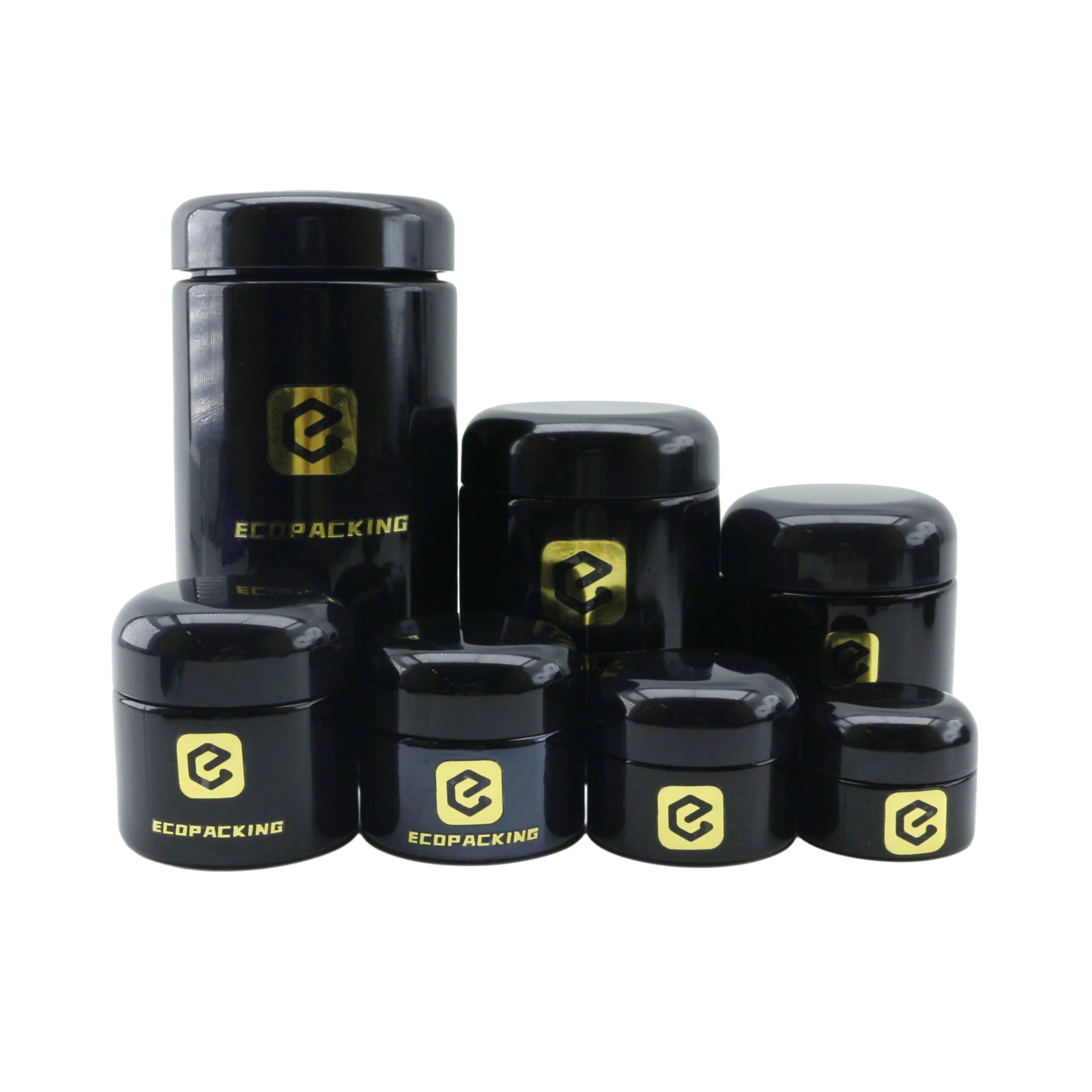 High End Jar for Uv Gel 5g 15g 30g 50g 100g 250g 500g 1000g Empty Black Uv Dark Violet Glass Jar