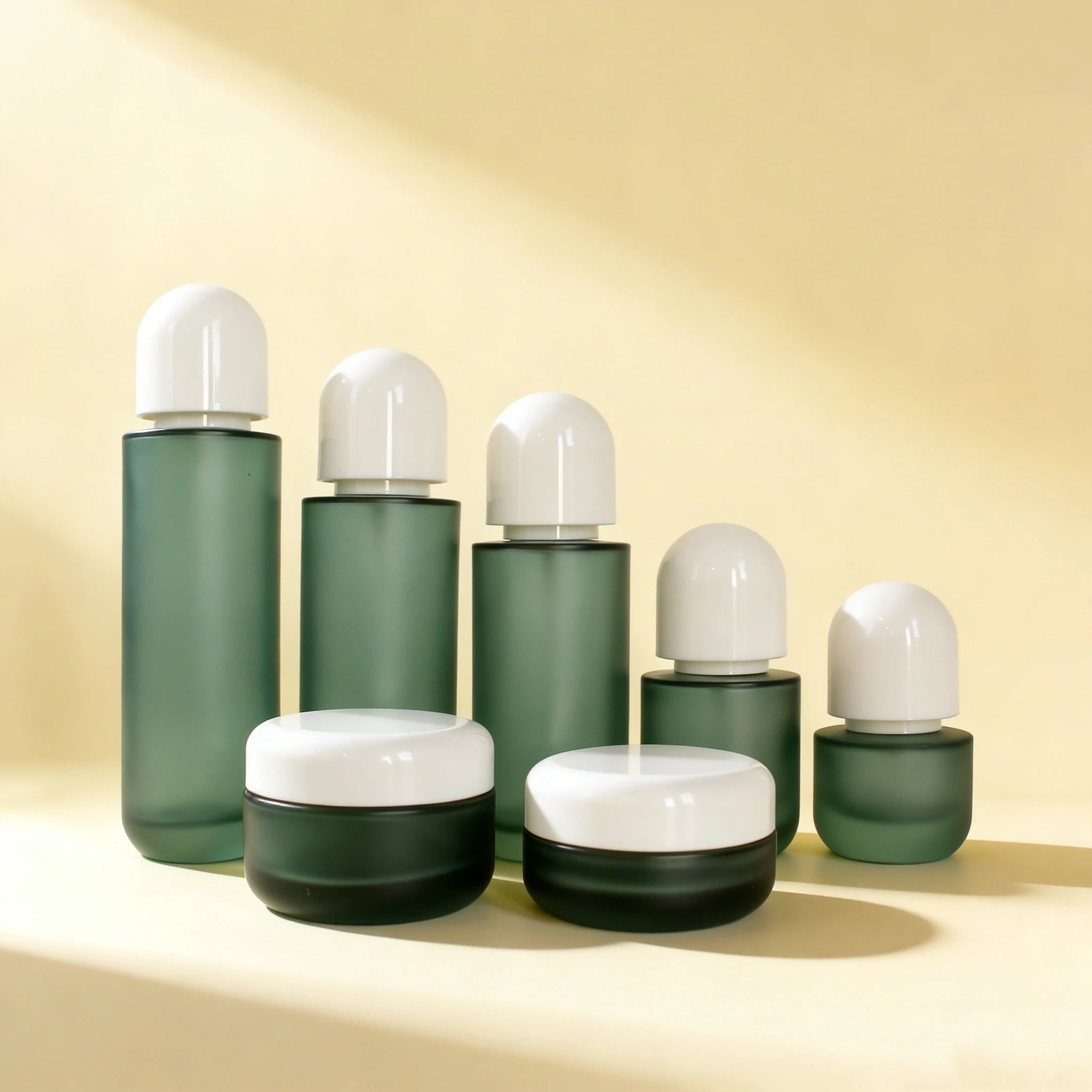 20ml 30ml 50ml Small Mini Glass Lotion Essential Oil Serum Bottle with Lotion Pump for Eye Essence - 图片 2