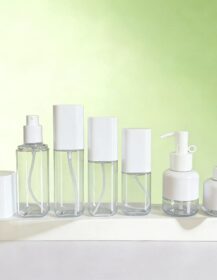 Eco-Friendly Square PET Pump Spray Bottle BPA Free Empty Cosmetic Container with Dropper