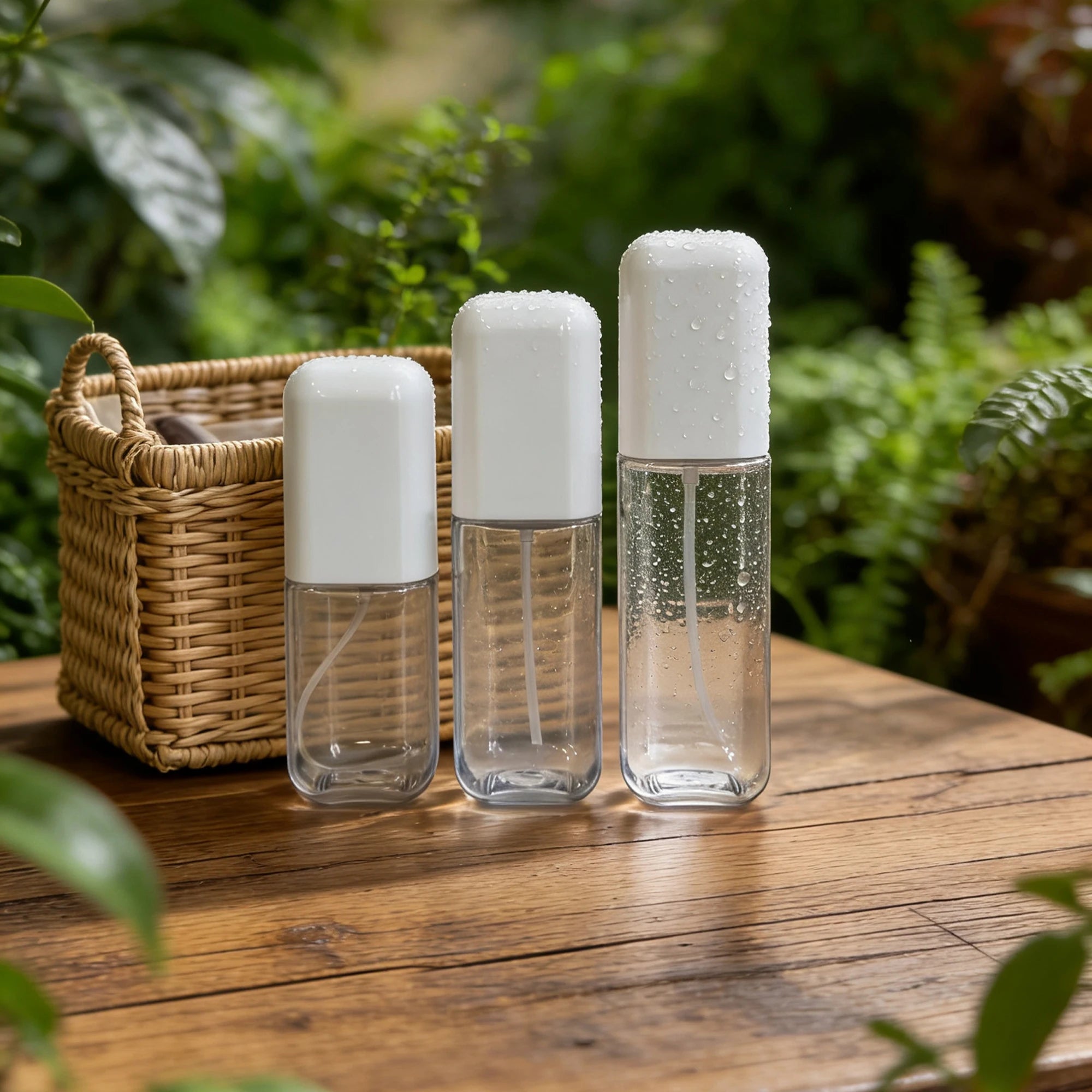 Refillable Skincare & Wigs Shampoo Packaging Set for Plastic Bottles White Pumps Sprays 100ml 120ml Toner Lotion Cream 888J - 图片 2