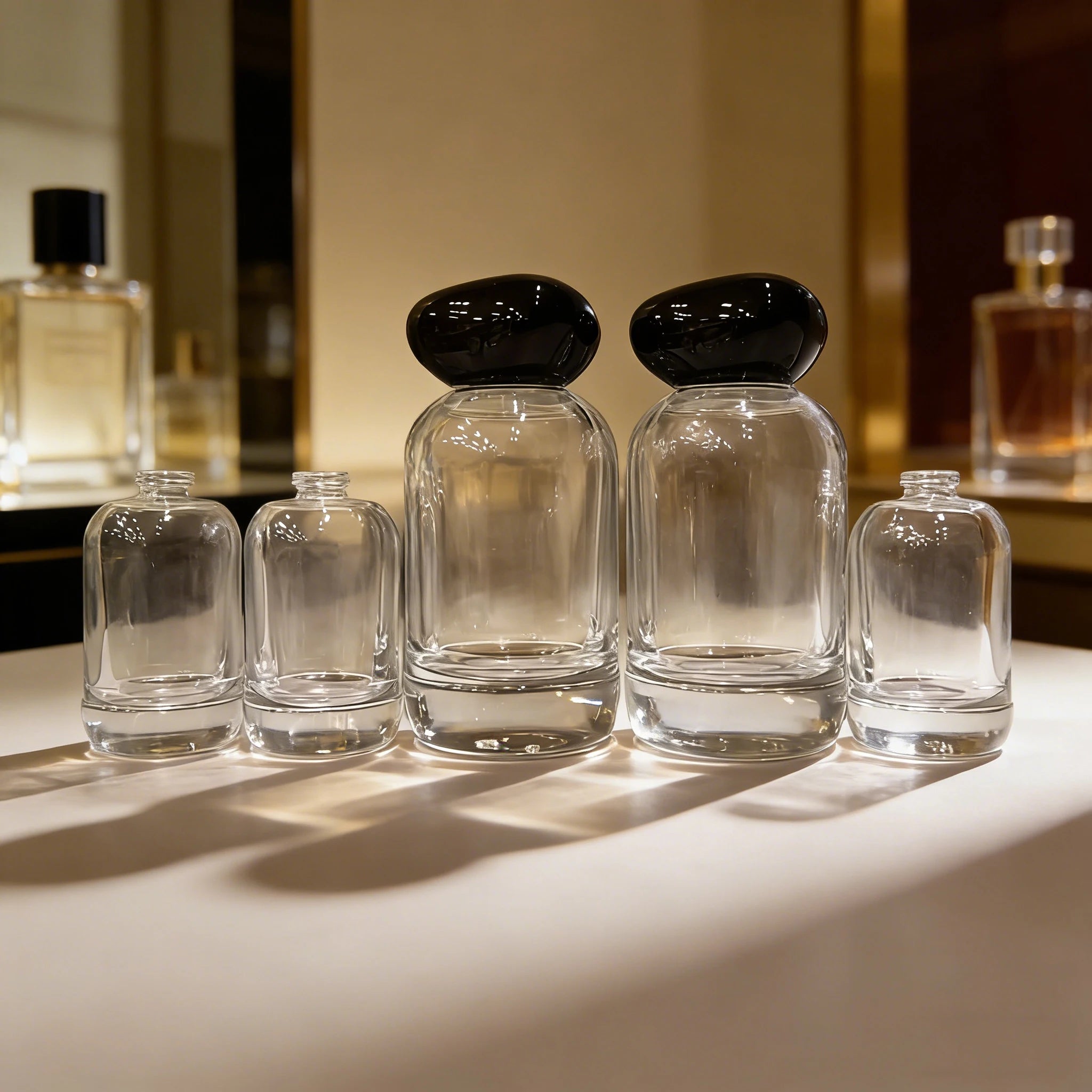 Luxury Thickened Base Perfume Bottle 30ml 50ml 100ml Empty Refillable Glass Fine Mist Spray Perfume Bottle