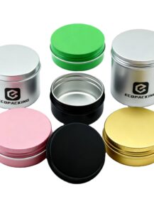 5ml 15ml 20ml 30ml 50ml 60ml 80ml 100ml 150ml 200ml Round Aluminum Cosmetic Tin Container Metal Aluminum Jar Silver Jar