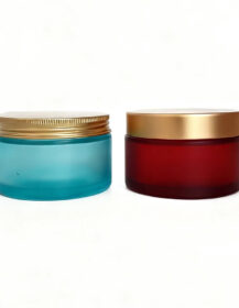 200ml Blue Red Frosted Matte Face Body Scrub Jars Container Cream Lotion Glass Cosmetic Jars with Lids
