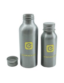 Empty Silver Aluminium Hair Care Bottle For Fragrance Essential Oil Bottle