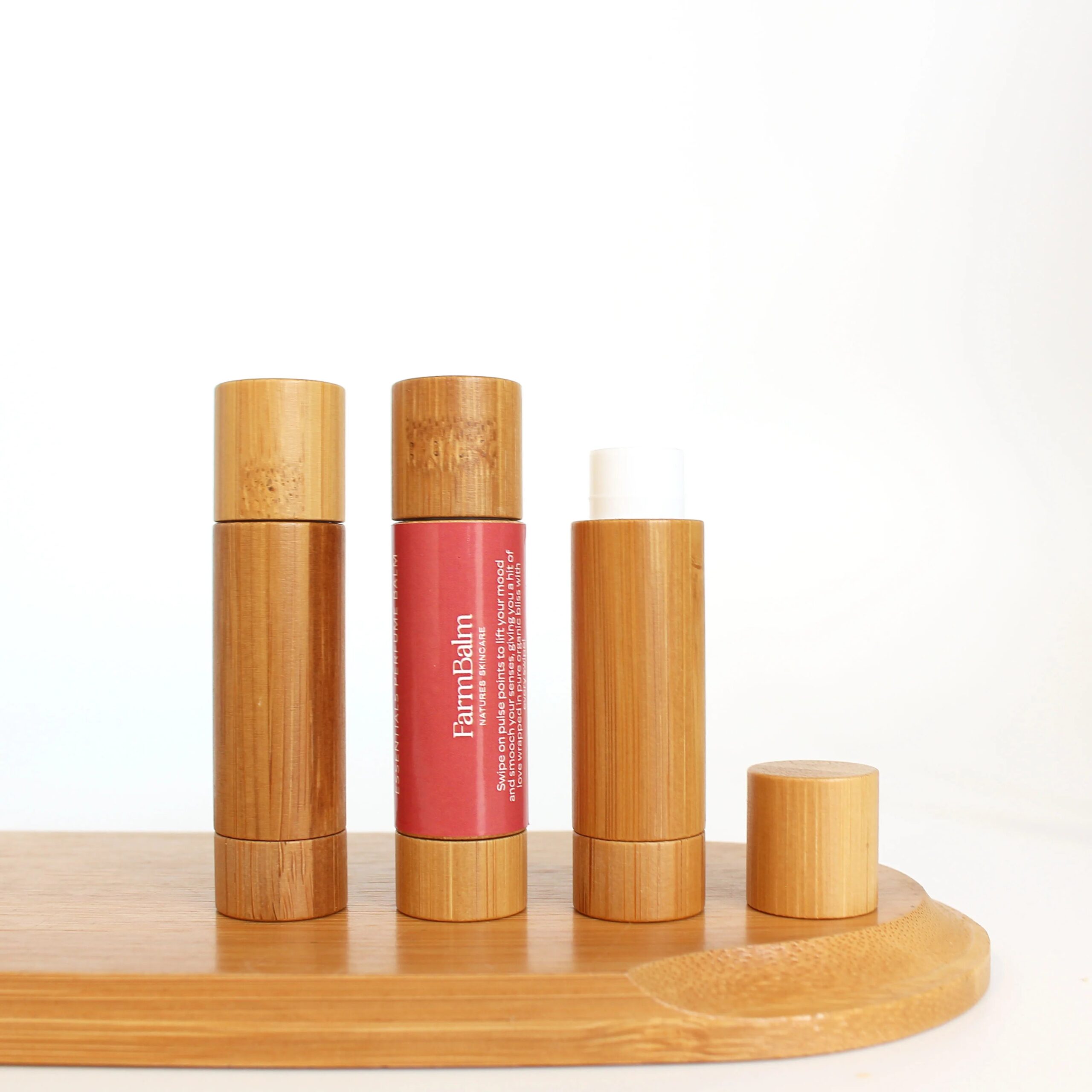 Biodegradable Empty Lip Balm Containers 5g Bamboo Wooedn Lipstick Tube Packaging - 图片 2