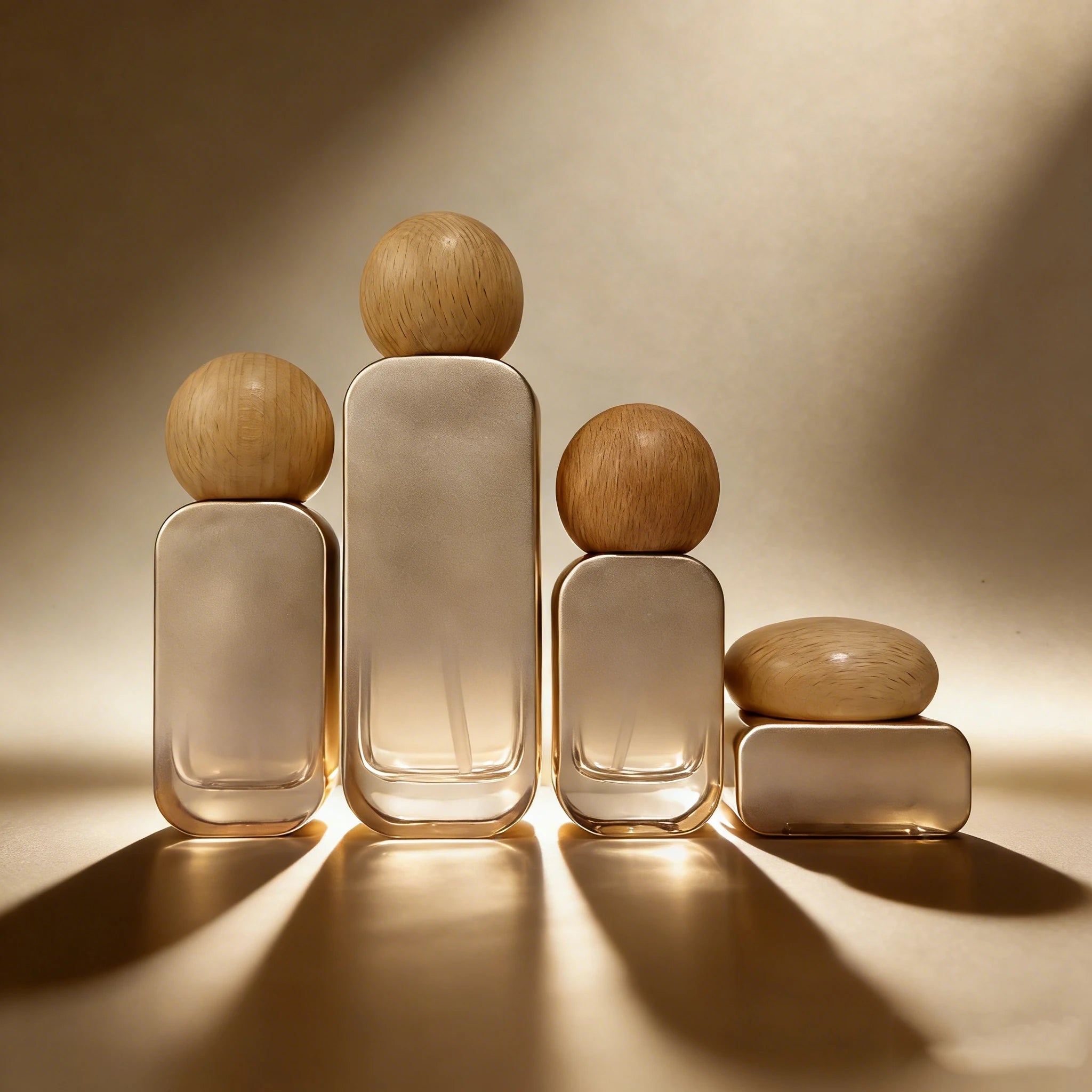 Wholesale Empty Square Cosmetic Glass Perfume Bottles and Mini 30g 50g Jars Sets 30ml 50ml 100ml 120ml Skincare Packaging - 图片 4