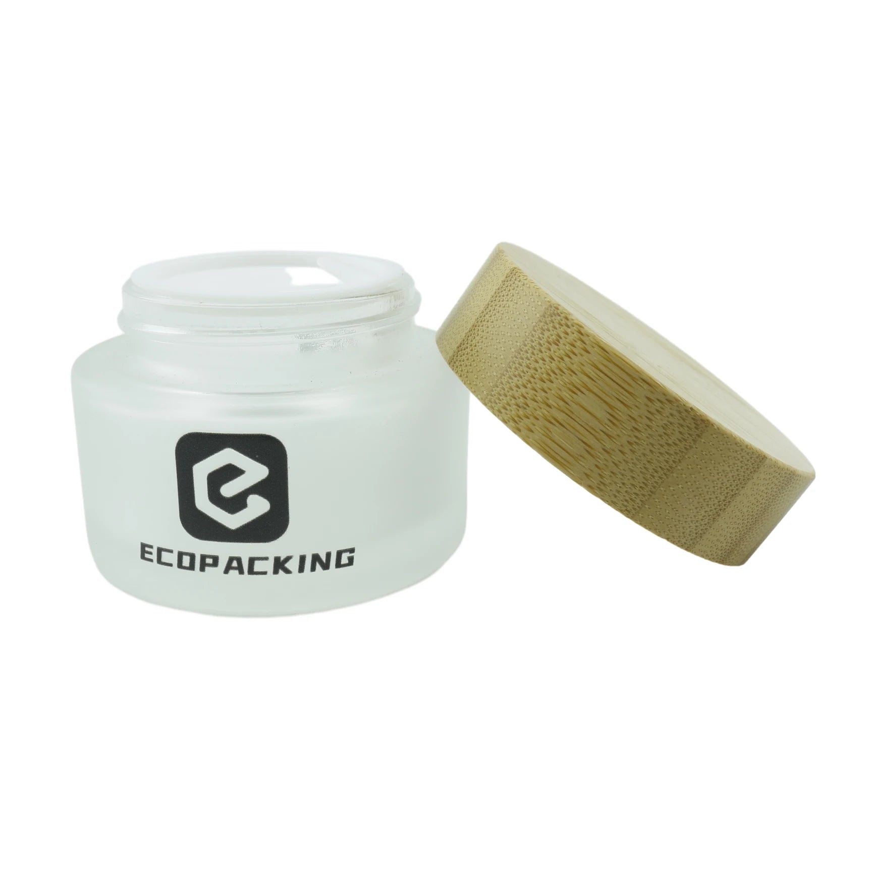 Bamboo Frosted Cosmetic Glass Jar Essential Oil Bottle With Bamboo Lid for Luxury Cosmetic Packaging Set - 图片 2