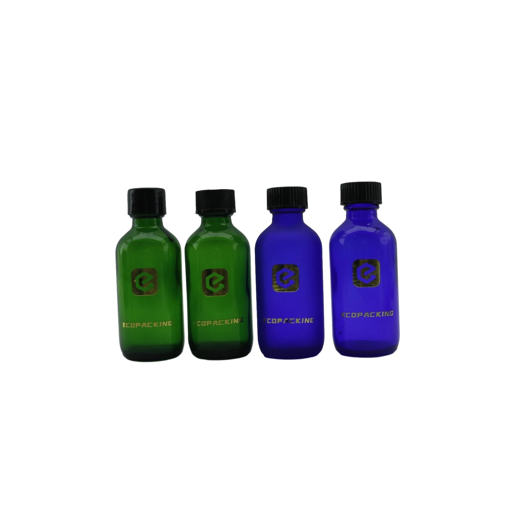 30ml 60ml Boston Blue Green Glass Dropper Bottles for Essential Oil Skin Care Serum & Cream Carton Packed