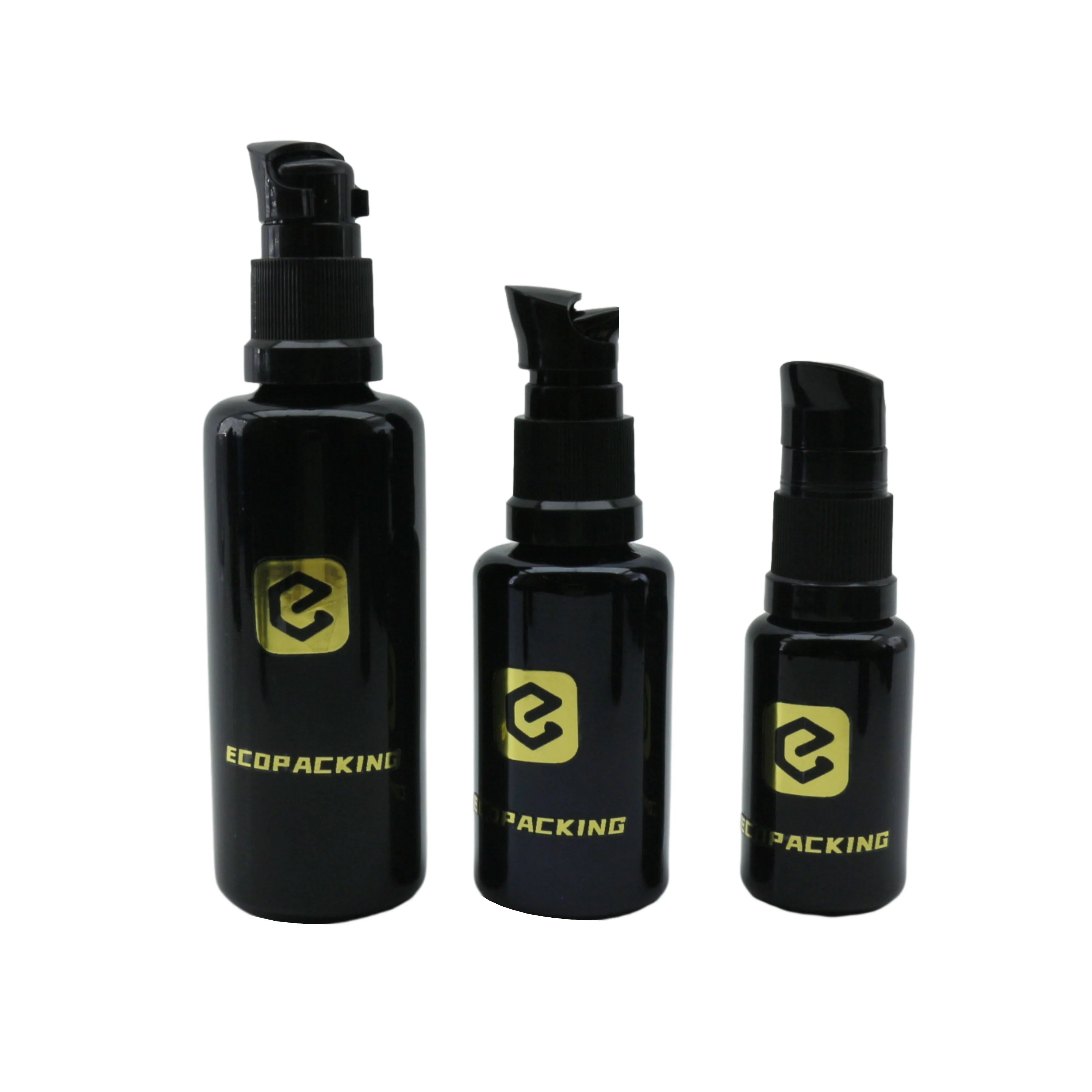 Hot Sale Uv Violet Bottle 15ml 30ml 50ml 100ml Black Glass Lotion Bottle for Hair Oil - 图片 3