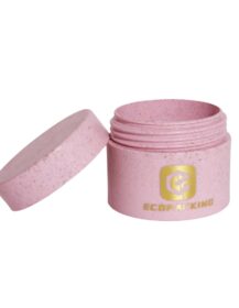 Refillable pink Cosmetic Cream Jar 50g Plastic Wheat Straw Packaging Jar