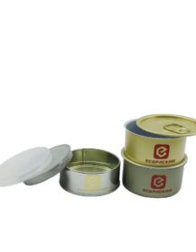 100ml Self Seal Tin Can Ring Pull Hand Press Seal Metal Tuna  Can 3.5g Smell Proof Container Customized Stickers