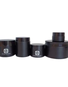 Custom Cosmetic Makeup Packaging 200ml 100ml 50ml 30ml 15ml 5ml Matte Black Frosted Face Skin Care Cream Lotion Glass Jars