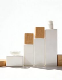 Luxury 30g 50g 20ml 30ml 50ml 100ml 120ml White Cream Jar Flat square Glass Bottle with Pump for Lotion Serum Cosmetics