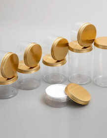 100ml 150ml 200ml 250ml 300ml 500ml 1000ml Food clear Pet Plastic Spice Jars Container with Lid for Saffron Tea Cookie B8888