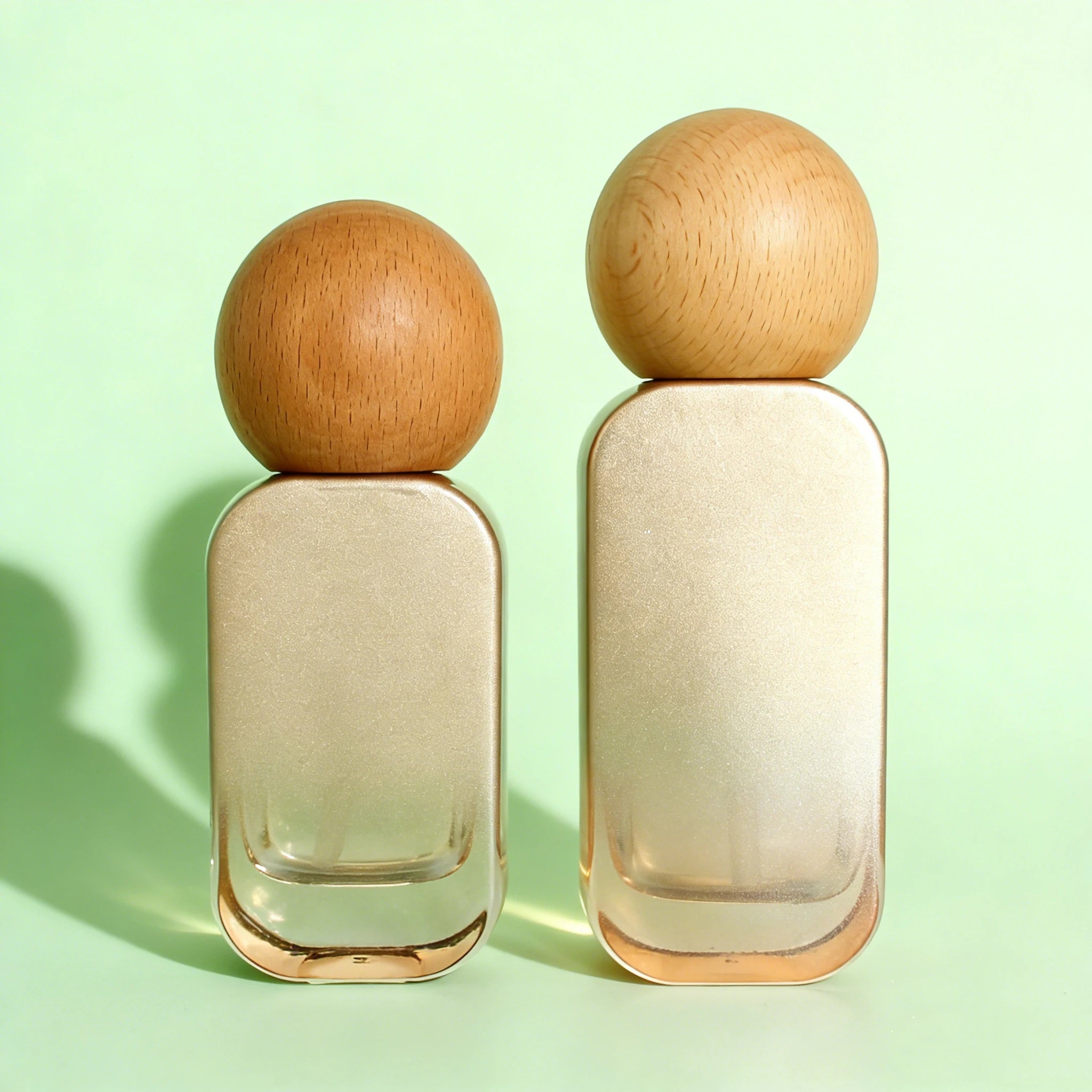 Custom OEM Empty Luxury square Glass Essential Oil Lotion Pump Bottle with Beech Wooden Cap 20ml 30ml 50ml 100ml 120ml - 图片 3
