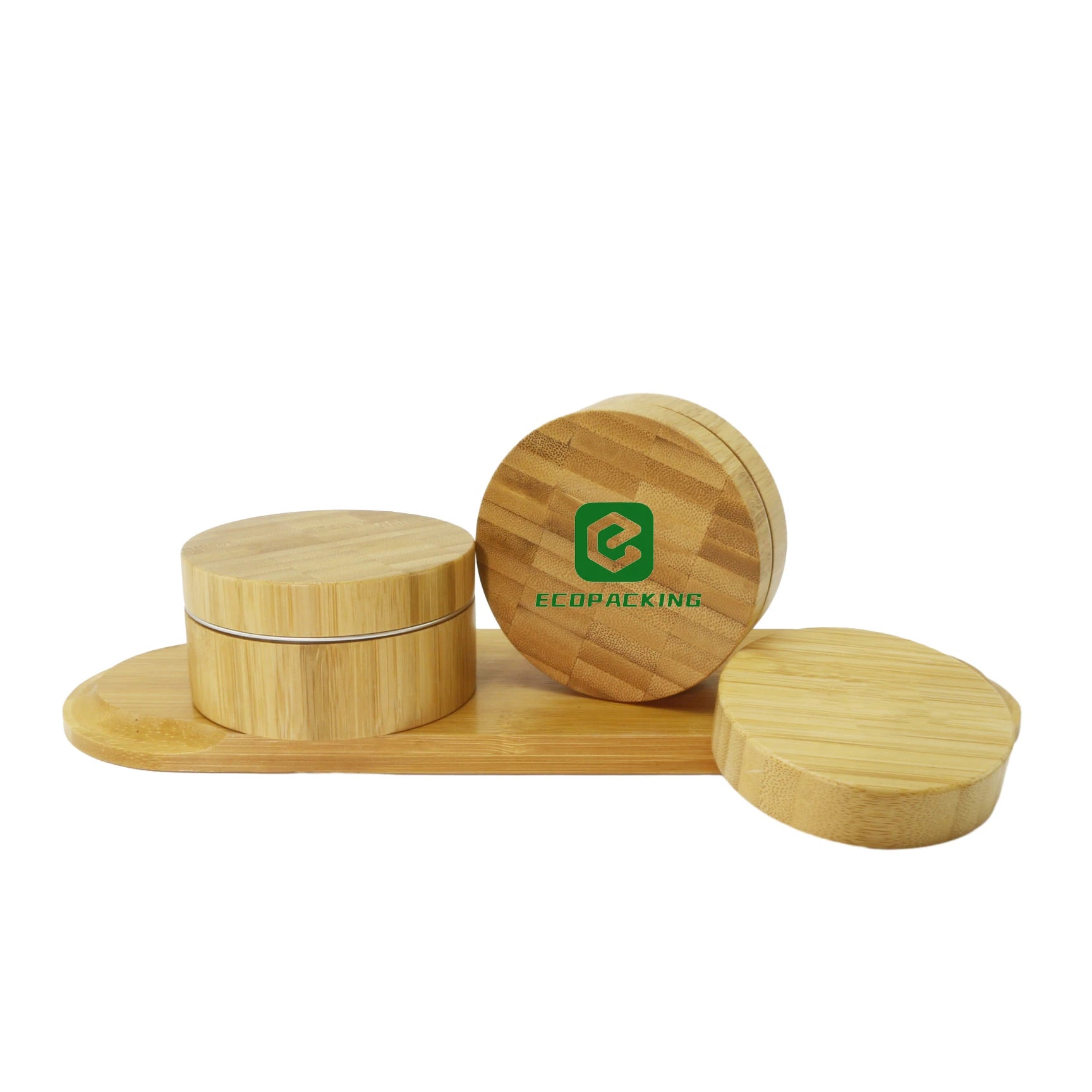 Eco-friendly 10ml 15ml 30ml 50ml 100ml 150ml Aluminum Jar with Bamboo Lid Cosmetic Cream Jar Bamboo Jars - 图片 6