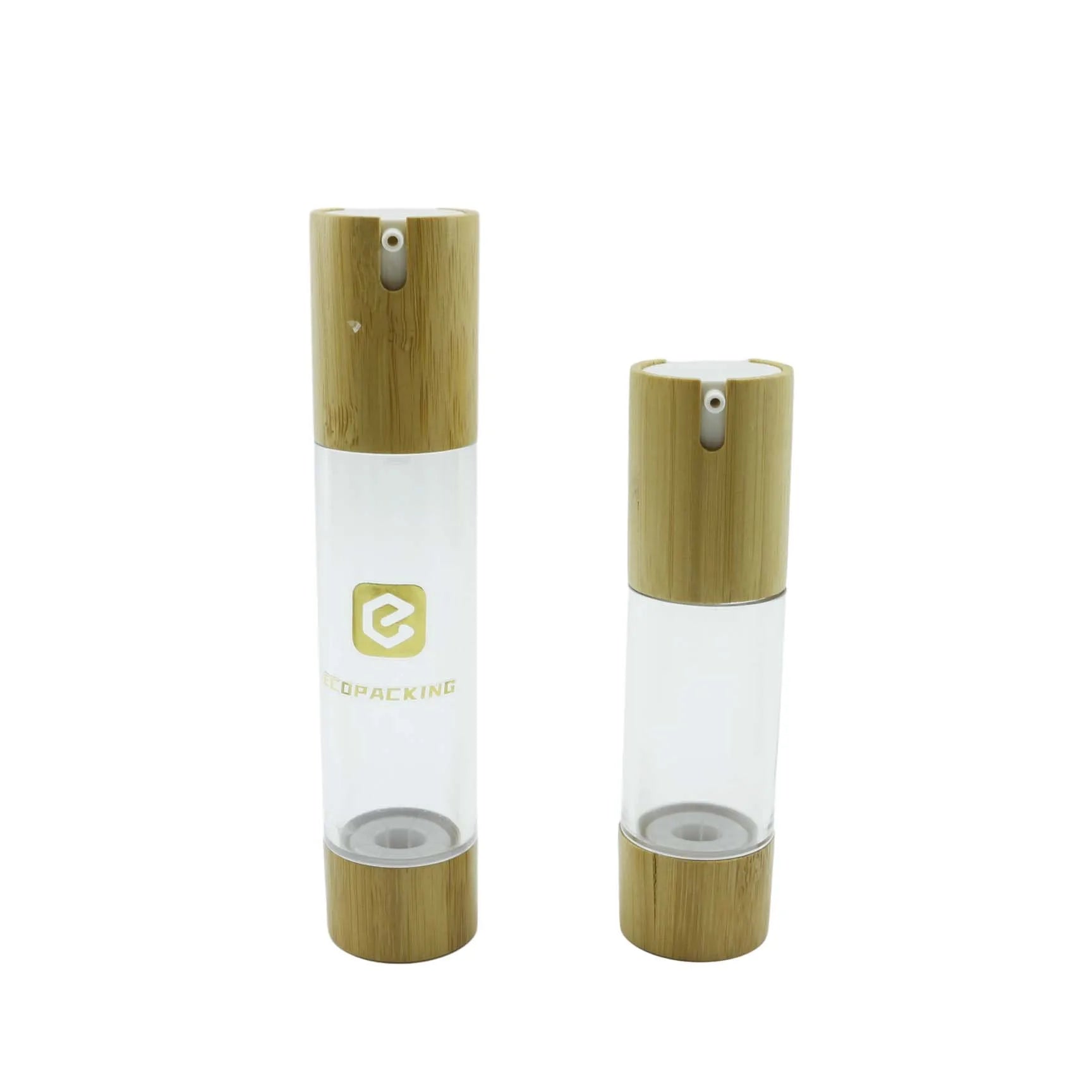 Customized Design Eco-friendly 15ml 30ml 50ml Sprayer Cream Bamboo Airless Lotion Shampoo Bottles Pump Cosmetic Packaging - 图片 3