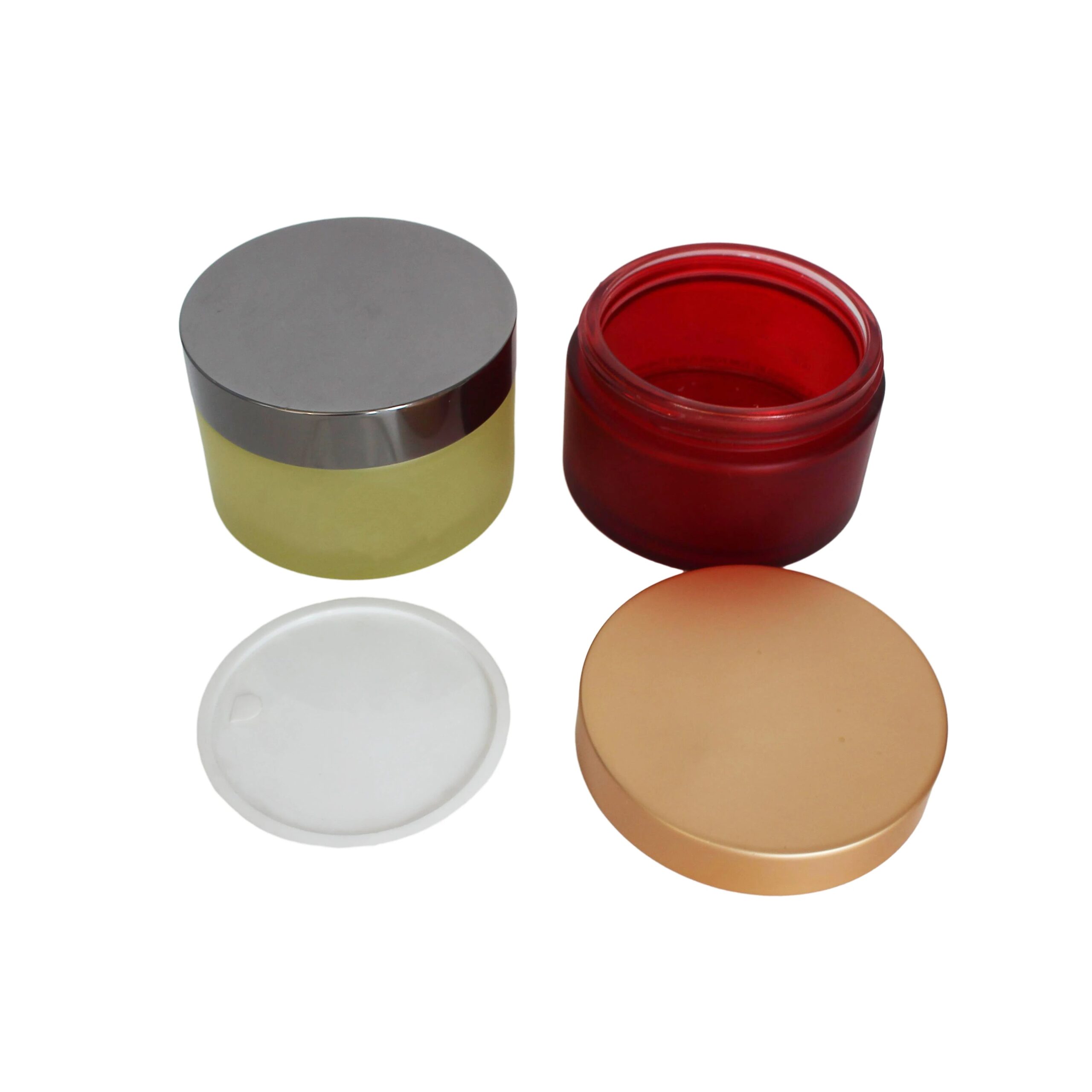 Luxury Frosted Custom Color OEM Cosmetic Cream Glass Jars for Hair Wax Body Butter 200g 200ml 6oz Factory Price - 图片 3