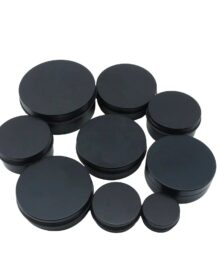 5ml 10ml 30ml 50ml 60ml 100ml 150ml 200ml 250ml Matte Black Aluminum Tin Jar for Beard Balm Hand Cream Hair Wax Package