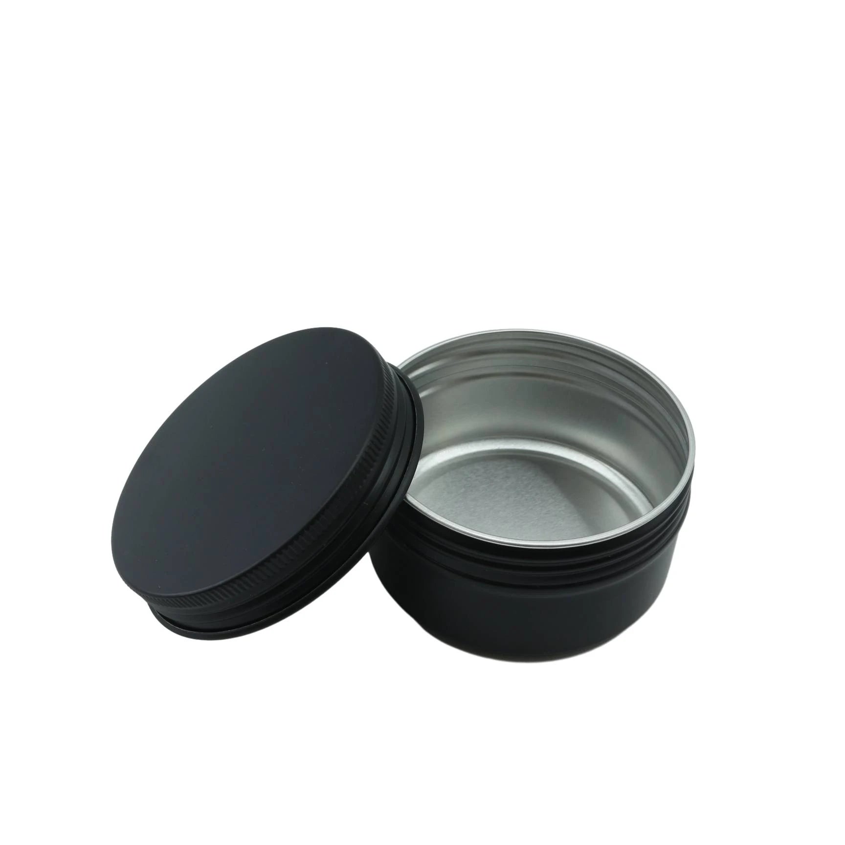 15ml 30ml 50ml 60ml 80ml100ml Matte Black Round Aluminum Cream Jar for Cosmetic - 图片 6