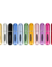 In Stock 3/5/8Ml Aluminium Refillable Bottom Perfume Atomizer Colourful Empty Mini Travel Perfume Atomizer Travel Perfume Bottle