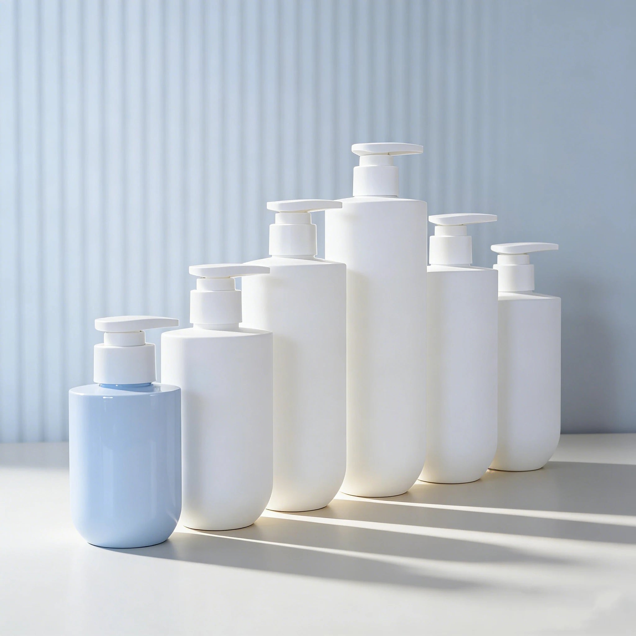 16 oz Shower Gel Shampoo Conditioner Bottle 300ml Straight Shoulder HDPE Plastic Empty Spray Bottle - 图片 2