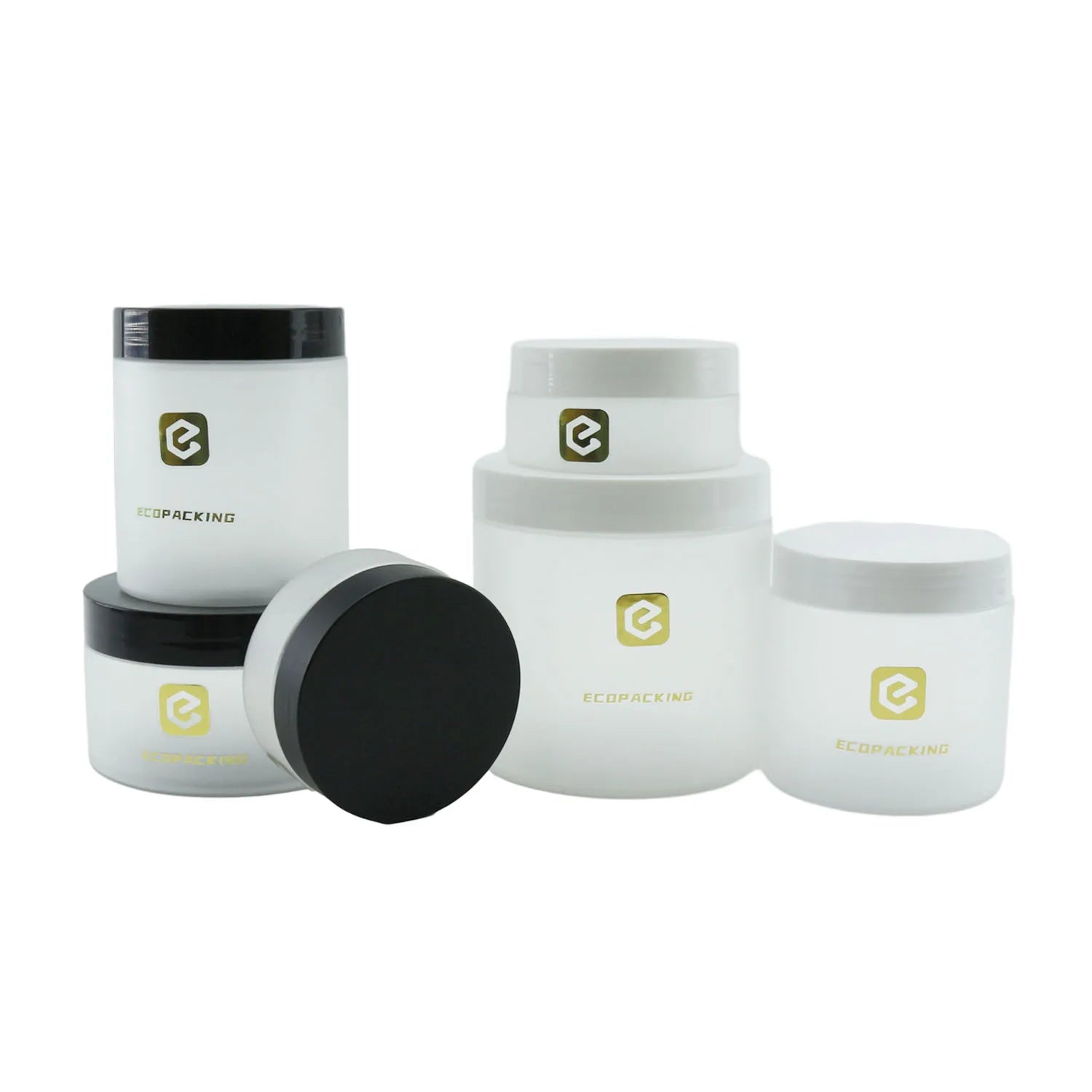 Skin Care Packaging clear Frosted Cosmetic Plastic Jar Body Cream Jar with Lid - 图片 6