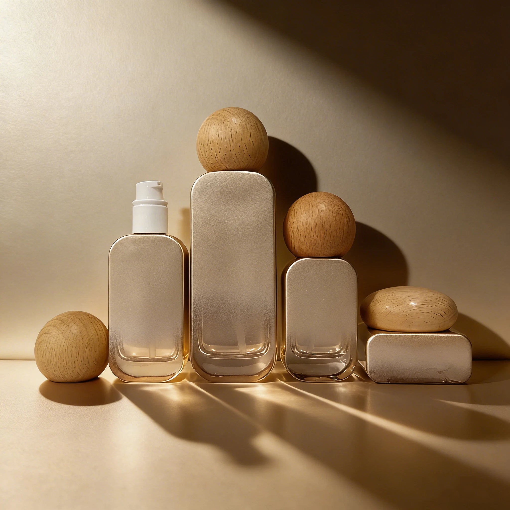 Luxury 100ml Glass Serum & Body Lotion Skincare Pump Bottles with Lotion Pump - 图片 5
