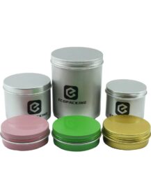 Metal Tea Tin Box 5ml 10ml 15ml  30ml 50ml 60ml 80ml 100ml 120ml 150ml 200ml Aluminum Jar with Lid