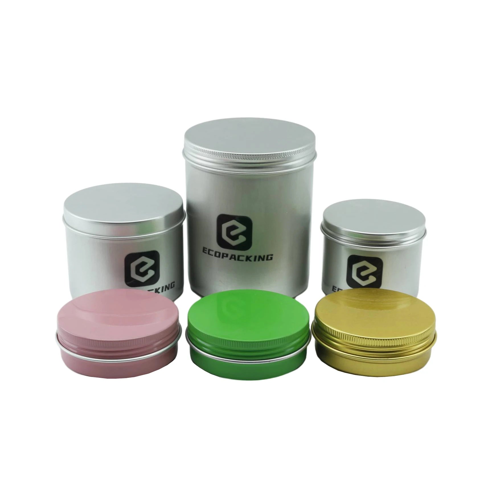 Metal Tea Tin Box 5ml 10ml 15ml 30ml 50ml 60ml 80ml 100ml 120ml 150ml 200ml Aluminum Jar with Lid