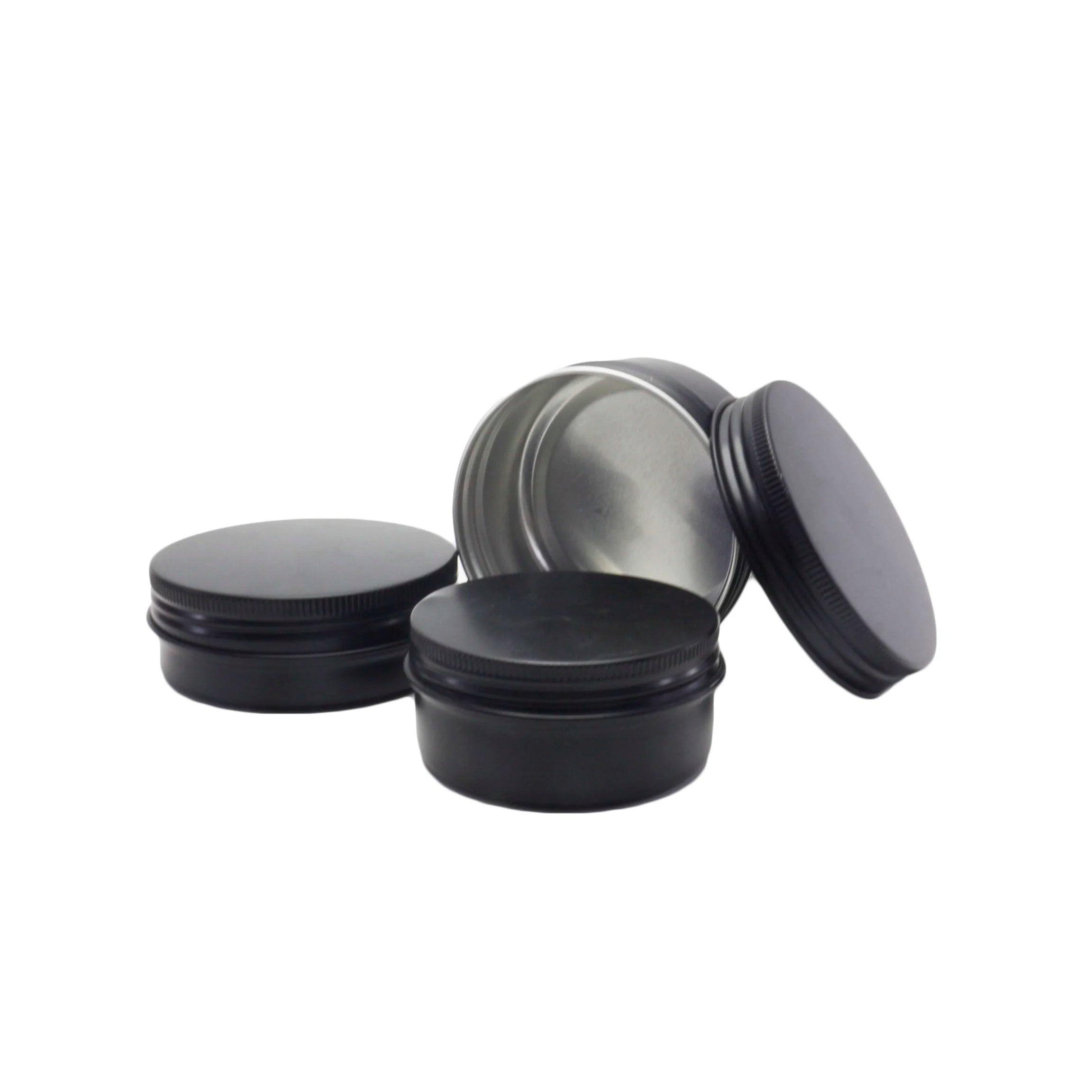 Wholesales Black Aluminum Container Metal Tin Beard Oil Hair Wax Jar with Screw Lid - 图片 4