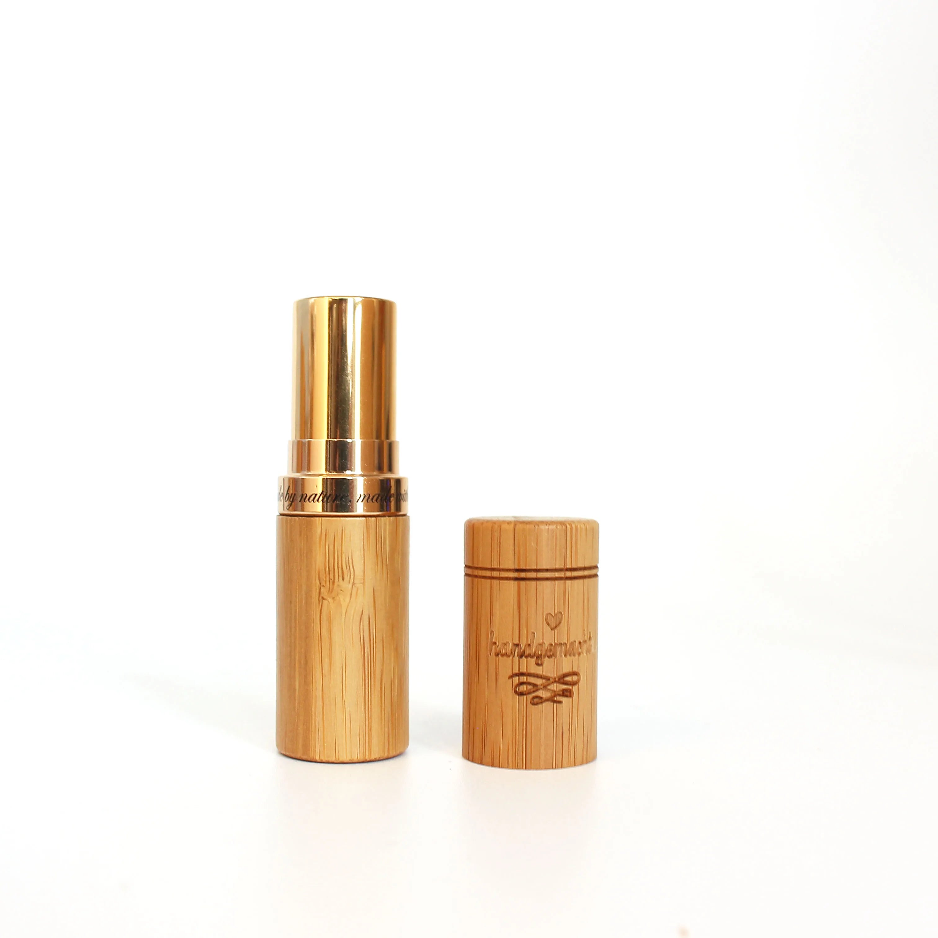 Custom Eco-Friendly Empty Lip Balm Container Wooden Twist up Bamboo Lipstick Tube Cosmetic Packaging - 图片 4