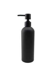 500ml 16oz Matte Black Metal Hand Soap Dispenser Aluminum Bottle for Shampoo Hair Conditioner Body Lotion