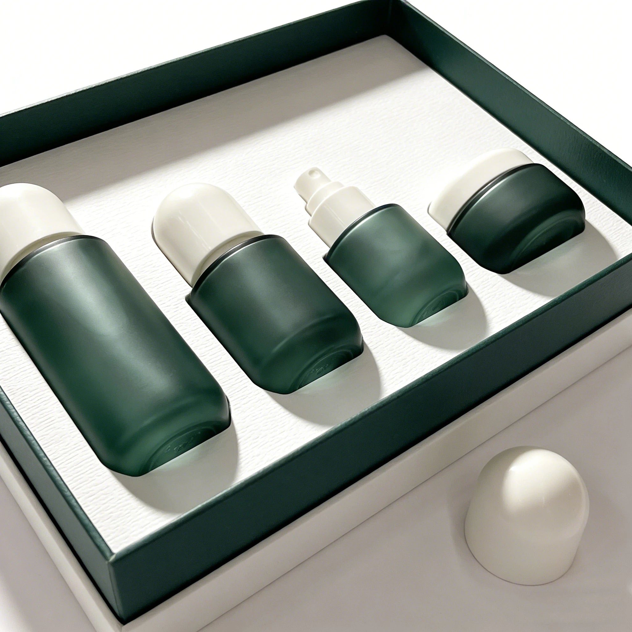 Custom Cosmetics Cream Jar 30g 50g 120ml 100ml 50ml 30ml Glass Lotion Serum Pump Bottle Cosmetic Packaging Containers Set