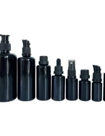 5ml 10ml 15ml 30ml 50ml 100ml 200ml Lotion Pump Cosmetic Glass Bottle Dark Violet Uv Black with Pump Dropper Spray for Oil