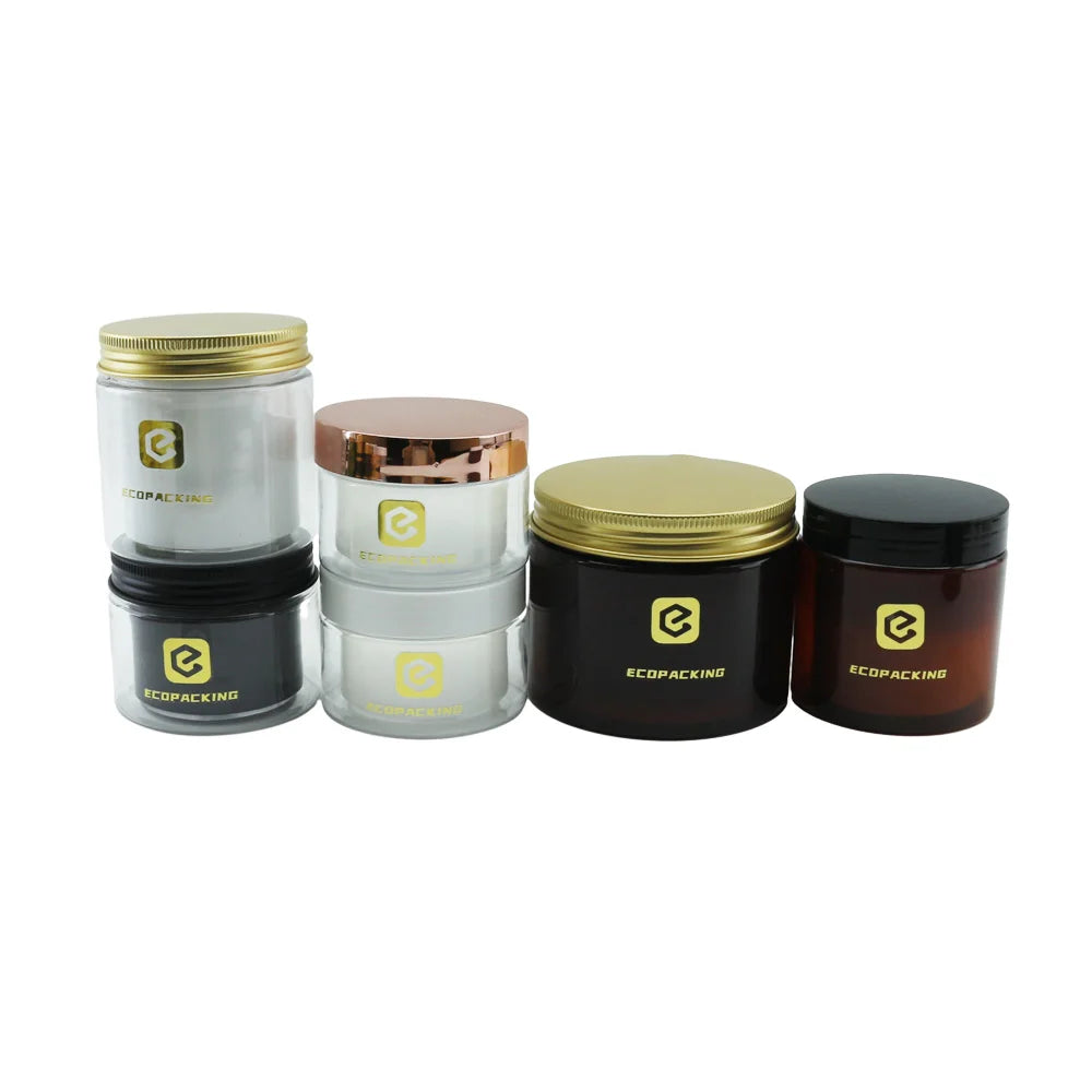 Luxury 15ml 30ml 50ml 100ml 250ml 8 oz Cosmetic Round Airtight Jar Face Cream Double Wall Plastic Jars With Lids - 图片 6