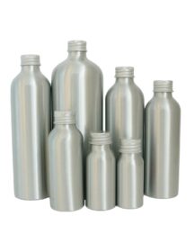 Cosmetic Luxury Aluminum Bottles for Shampoo Lotion Liquid 30ml 50ml 100ml 250ml 500ml with Aluminum Screw Cap B8888