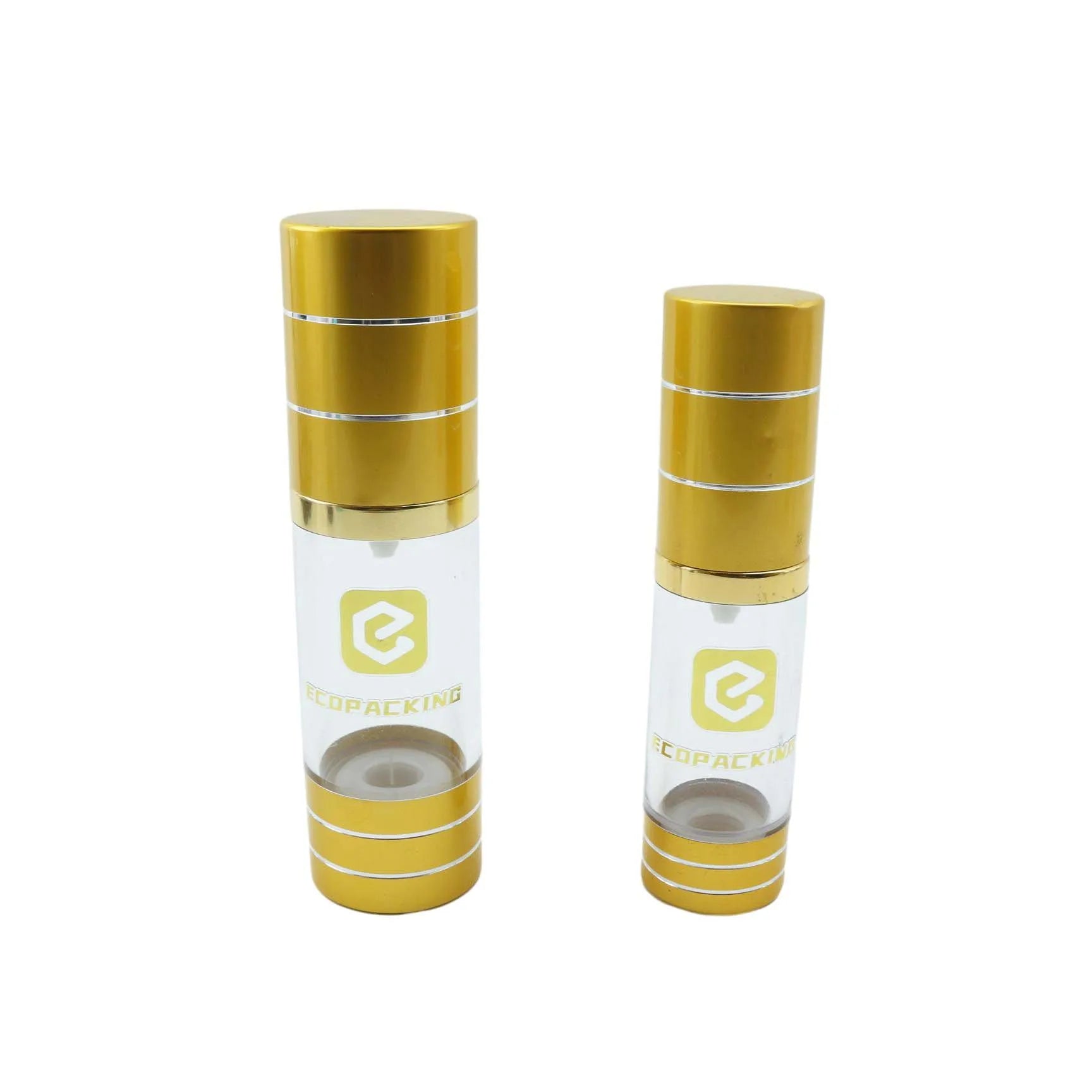 Wholesale Gold Airless Pump Bottle 15/30/50/80/100/120ml Plastic Vacuum Airless Bottle for Serum Lotion - 图片 4
