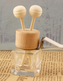 Glass Car Perfume Bottles Pendant 7ml 8ml 9ml 10ml square Shape Car Diffuser Bottle Perfume Empty Hanging Diffuser