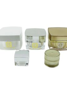 Acrylic Square Jar with Lid Cream Jars for Skin Care Cosmetic Plastic Jars