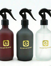 Custom 250 ml Frosted PET Plastic Spray Bottle with Trigger Sprayer for Room Spray Air Freshener Car Cleaning Packaging